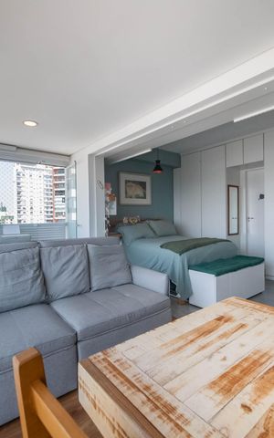 Studio à venda com 38m², 1 quarto e 2 vagasVaranda 