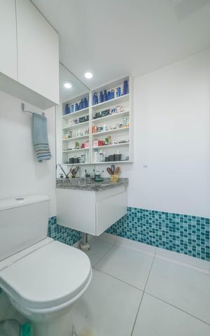 Studio à venda com 38m², 1 quarto e 2 vagasBanheiro