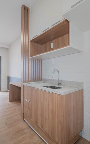 Studio à venda com 26m², 1 quarto e sem vagaCozinha