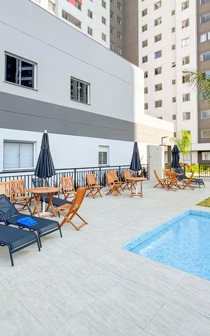 Apartamento à venda com 36m², 2 quartos e sem vaga Apartamento à venda com 36m², 2 quartos e sem vagaPiscina