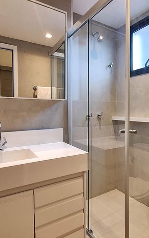 Studio à venda com 38m², 1 quarto e 1 vaga Studio à venda com 38m², 1 quarto e 1 vagaBanheiro da Suíte