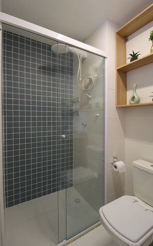 Studio para alugar com 24m², 1 quarto e sem vagaBanheiro da Suíte