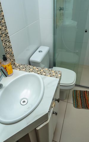 Apartamento à venda com 65m², 3 quartos e 1 vagaBanheiro Social