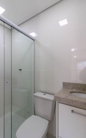 Studio para alugar com 41m², 0 quarto e 1 vaga Studio para alugar com 41m², 0 quarto e 1 vagaBanheiro