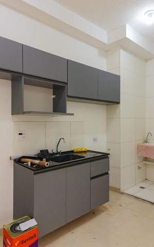 Apartamento à venda com 34m², 2 quartos e sem vaga Apartamento à venda com 34m², 2 quartos e sem vagaCozinha e Área de Serviço
