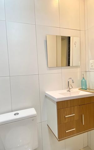 Apartamento para alugar com 55m², 1 quarto e sem vaga Apartamento para alugar com 55m², 1 quarto e sem vagaBanheiro da Suíte