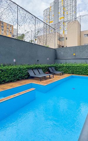 Apartamento à venda com 30m², 1 quarto e sem vaga Apartamento à venda com 30m², 1 quarto e sem vagaÁrea comum - Piscina