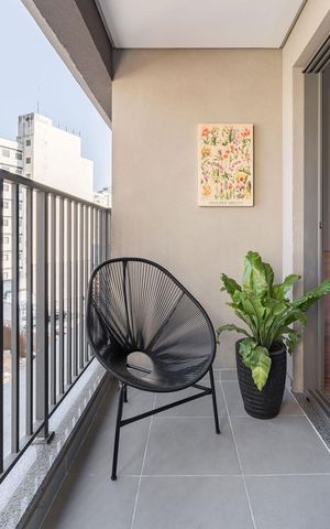 Apartamento à venda com 23m², 1 quarto e sem vaga Apartamento à venda com 23m², 1 quarto e sem vagaVaranda