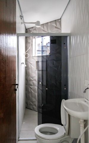 Studio para alugar com 55m², 1 quarto e sem vaga Studio para alugar com 55m², 1 quarto e sem vagaBanheiro