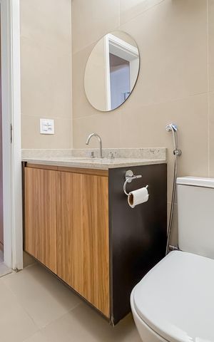 Apartamento à venda com 72m², 1 quarto e 1 vaga Apartamento à venda com 72m², 1 quarto e 1 vagaBanheiro Social