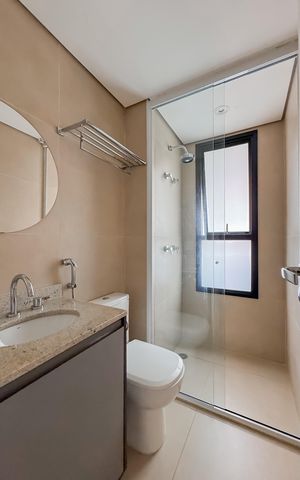 Apartamento à venda com 72m², 1 quarto e 1 vaga Apartamento à venda com 72m², 1 quarto e 1 vagaBanheiro Social