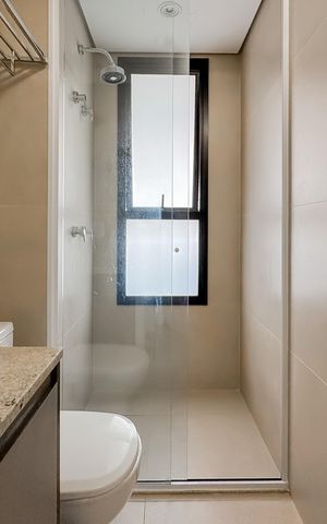 Apartamento à venda com 72m², 1 quarto e 1 vaga Apartamento à venda com 72m², 1 quarto e 1 vagaBanheiro da Suíte