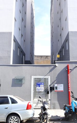 Apartamento para alugar com 38m², 2 quartos e sem vagaFachada do condomínio - Placa grande instalada no portão do condomínio no dia 09.06.2026 - Código da placa: IMWU-688