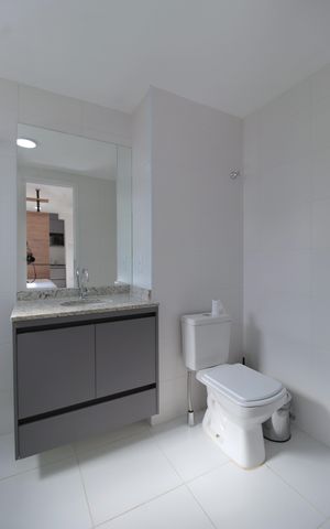 Studio para alugar com 26m², 1 quarto e sem vagaBanheiro da Suíte