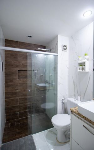 Apartamento para alugar com 37m², 1 quarto e 1 vaga Apartamento para alugar com 37m², 1 quarto e 1 vagaBanheiro da Suíte