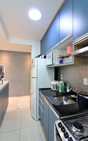 Apartamento à venda com 56m², 2 quartos e 1 vagaCozinha e Área de Serviço