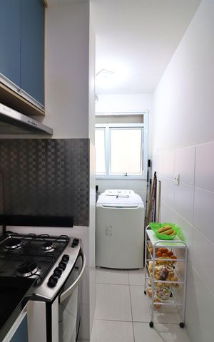 Apartamento à venda com 56m², 2 quartos e 1 vagaCozinha e Área de Serviço