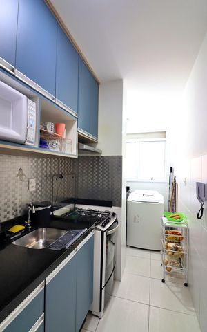 Apartamento à venda com 56m², 2 quartos e 1 vagaCozinha e Área de Serviço