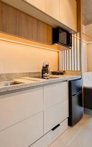 Studio para alugar com 22m², 1 quarto e sem vaga Studio para alugar com 22m², 1 quarto e sem vagaCozinha