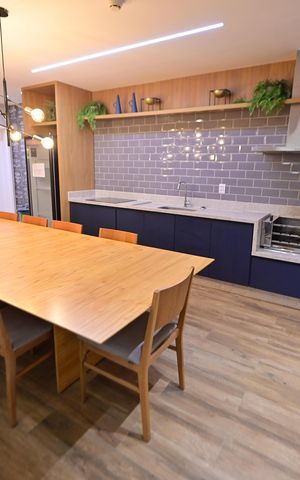 Apartamento para alugar com 30m², 1 quarto e 1 vaga Apartamento para alugar com 30m², 1 quarto e 1 vagaÁrea comum - Churrasqueira