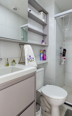 Apartamento para alugar com 35m², 2 quartos e sem vaga Apartamento para alugar com 35m², 2 quartos e sem vagaBanheiro