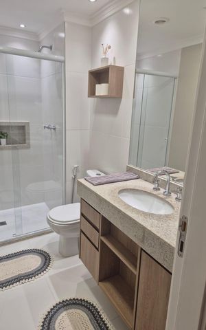 Apartamento à venda com 65m², 2 quartos e 1 vaga Apartamento à venda com 65m², 2 quartos e 1 vagaBanheiro 1