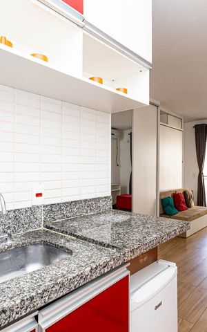 Studio para alugar com 28m², 1 quarto e sem vaga Studio para alugar com 28m², 1 quarto e sem vagaCozinha