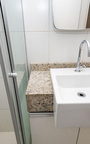 Studio para alugar com 28m², 1 quarto e sem vaga Studio para alugar com 28m², 1 quarto e sem vagaBanheiro Social