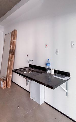 Studio à venda com 57m², 1 quarto e sem vagaCozinha