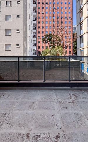 Studio à venda com 48m², 1 quarto e sem vagaVaranda