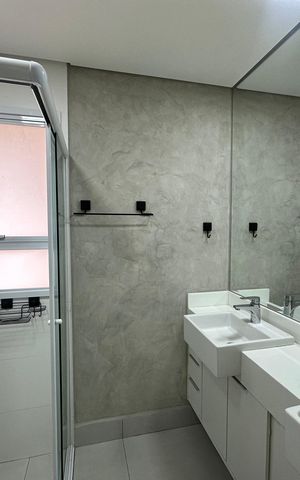 Apartamento para alugar com 110m², 3 quartos e 2 vagas Apartamento para alugar com 110m², 3 quartos e 2 vagasBanheiro da Suíte 1