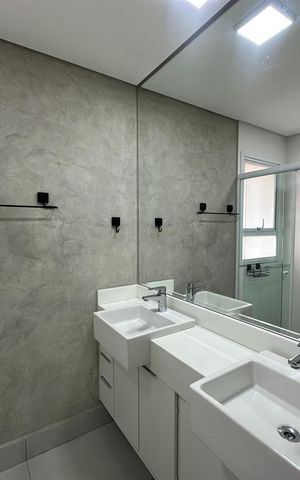 Apartamento para alugar com 110m², 3 quartos e 2 vagas Apartamento para alugar com 110m², 3 quartos e 2 vagasBanheiro da Suíte 1