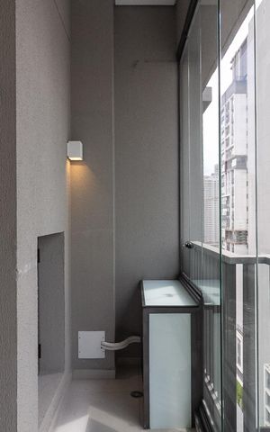 Studio para alugar com 25m², 1 quarto e sem vaga Studio para alugar com 25m², 1 quarto e sem vagaVaranda