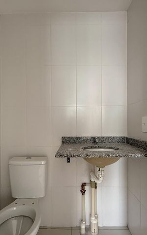 Apartamento à venda com 27m², 1 quarto e sem vaga Apartamento à venda com 27m², 1 quarto e sem vagaBanheiro da Suíte