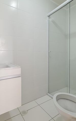 Apartamento para alugar com 50m², 2 quartos e 1 vaga Apartamento para alugar com 50m², 2 quartos e 1 vagaBanheiro da Suíte