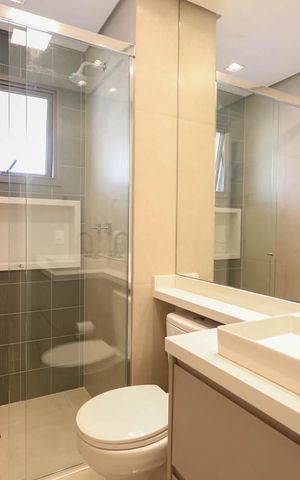 Apartamento para alugar com 114m², 3 quartos e 2 vagas Apartamento para alugar com 114m², 3 quartos e 2 vagasBanheiro da Suíte 1