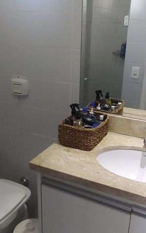 Apartamento à venda com 82m², 3 quartos e 2 vagas Apartamento à venda com 82m², 3 quartos e 2 vagasBanheiro 1