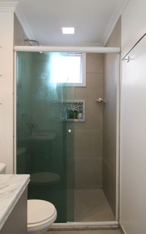 Apartamento à venda com 122m², 3 quartos e 2 vagasBanheiro da Suíte 1