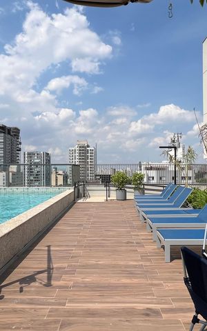 Studio para alugar com 31m², 1 quarto e sem vaga Studio para alugar com 31m², 1 quarto e sem vagaPiscina