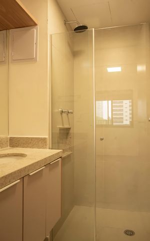 Apartamento para alugar com 39m², 1 quarto e sem vagaBanheiro da Suíte