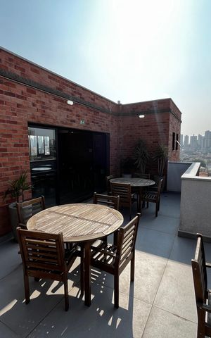 Apartamento à venda com 27m², 1 quarto e sem vagaÁrea gourmet