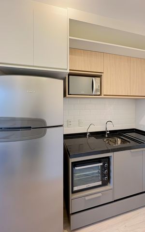 Studio para alugar com 23m², 1 quarto e sem vaga Studio para alugar com 23m², 1 quarto e sem vagaCozinha