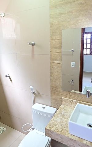 Casa para alugar com 221m², 3 quartos e 3 vagasBanheiro da Suíte 1