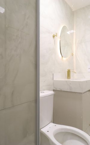 Studio para alugar com 26m², 1 quarto e sem vagaBanheiro da Suíte