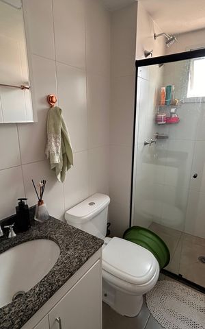 Apartamento à venda com 72m², 3 quartos e 2 vagas Apartamento à venda com 72m², 3 quartos e 2 vagasBanheiro da Suíte