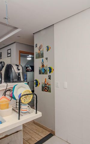 Apartamento à venda com 41m², 2 quartos e 1 vaga Apartamento à venda com 41m², 2 quartos e 1 vagaCozinha e Área de Serviço