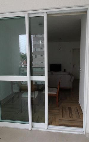 Apartamento para alugar com 58m², 1 quarto e 1 vagaSacada da Sala