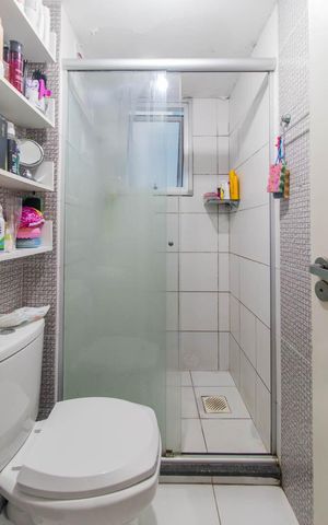 Apartamento à venda com 47m², 2 quartos e 1 vagaBanheiro Social