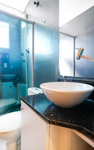 Apartamento à venda com 104m², 2 quartos e 1 vagaBanheiro da suíte