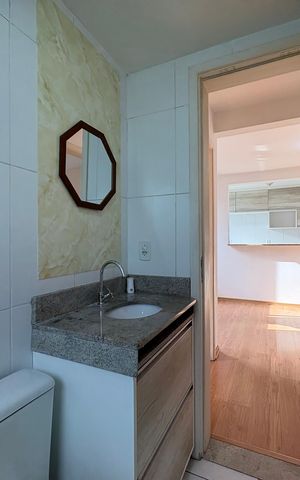 Apartamento à venda com 50m², 2 quartos e 1 vaga Apartamento à venda com 50m², 2 quartos e 1 vagaBanheiro Social